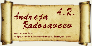 Andreja Radosavčev vizit kartica